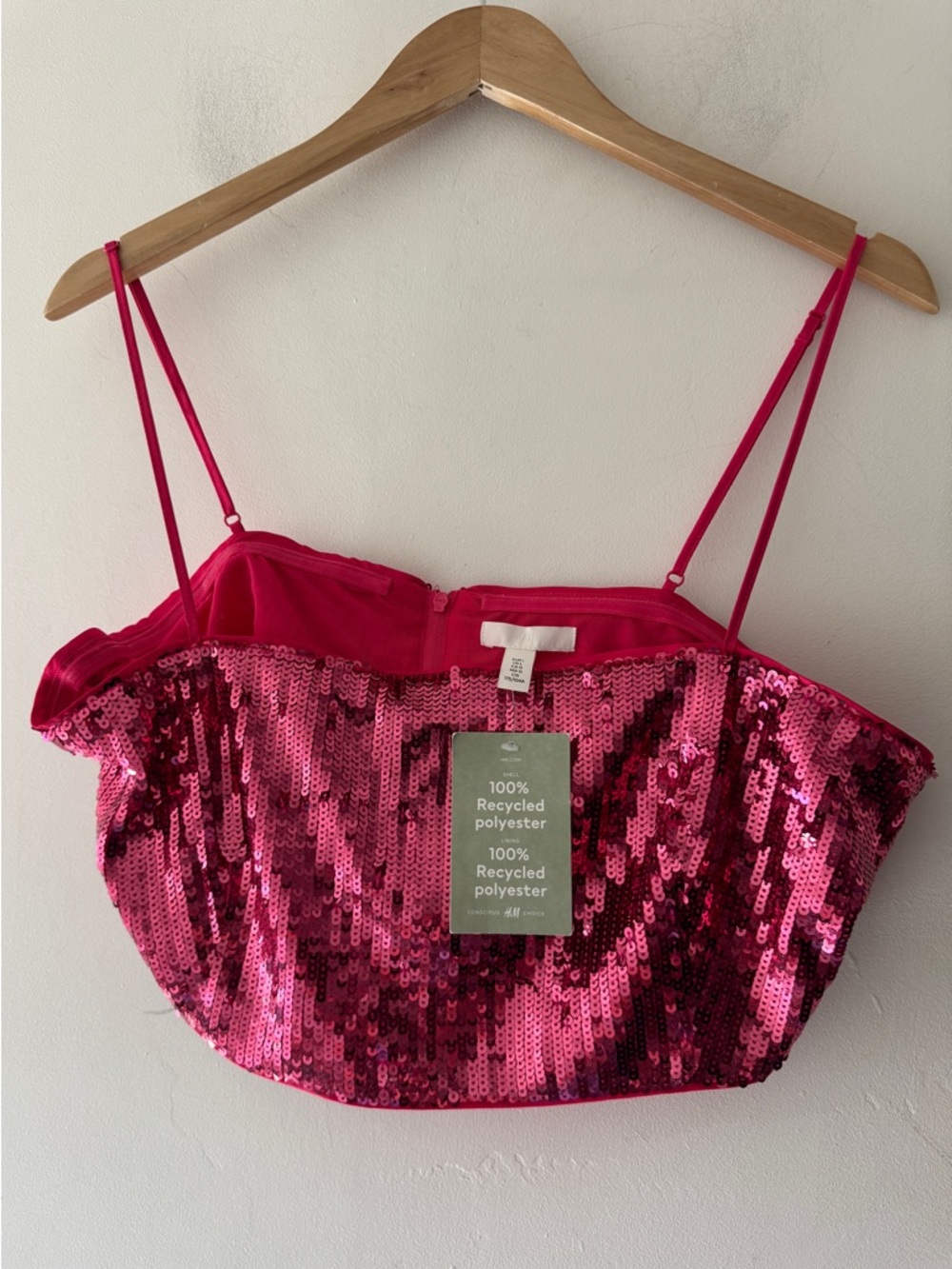 H&M Pink Sequin‎ Bra Crop Top
